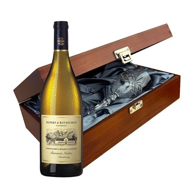 Rupert & Rothschild Baroness Nadine Chardonnay 75cl White Wine In Luxury Box With Royal Scot Wine Glass